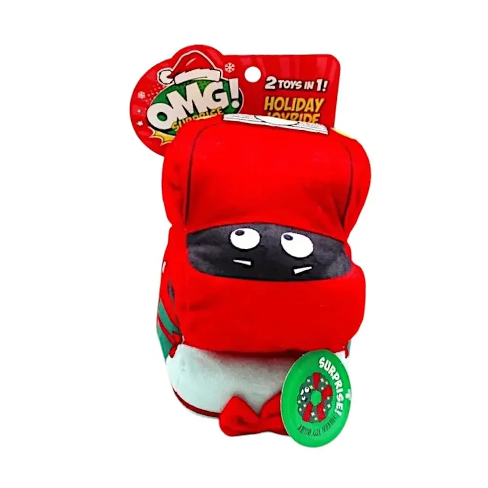 OMG! Surprise Holiday Joyride Pickup Truck 2 in 1 Dog‎ Toy Plush Chew Christmas
